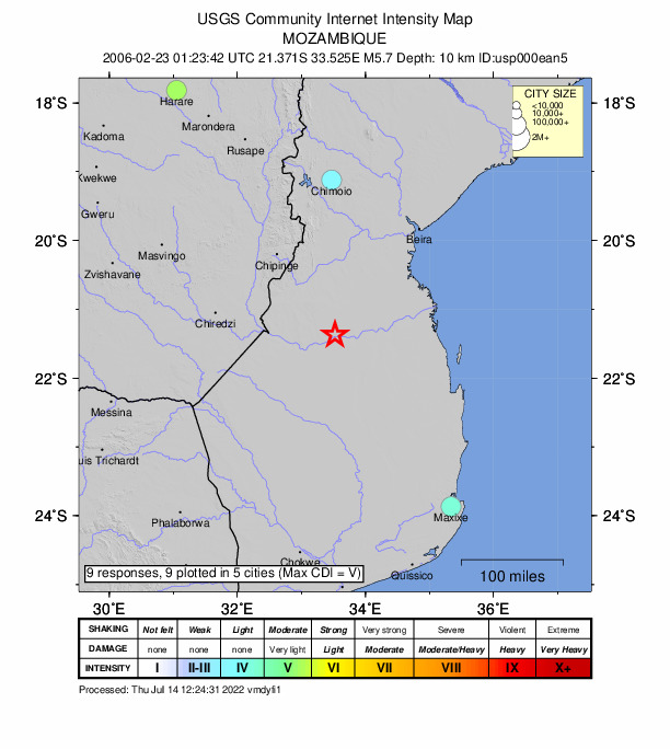 Did You Feel It? map: shaking reported by the public