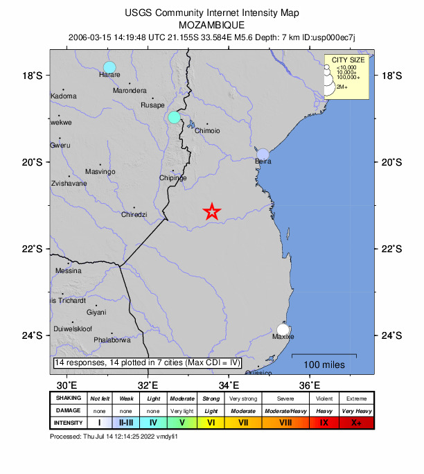 Did You Feel It? map: shaking reported by the public