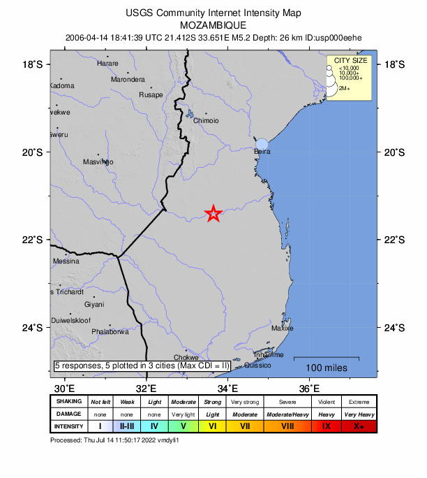 Did You Feel It? map: shaking reported by the public
