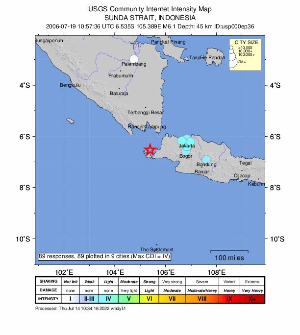 Did You Feel It? map: shaking reported by the public
