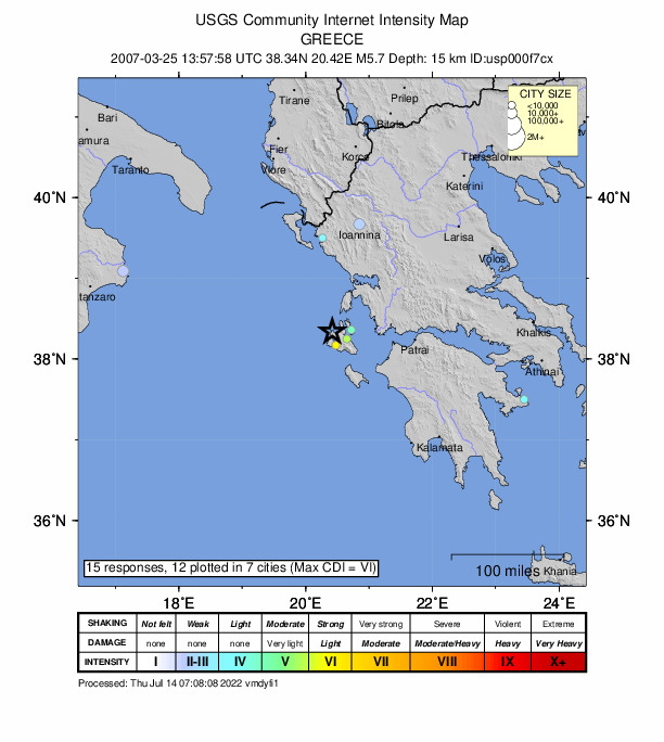 Did You Feel It? map: shaking reported by the public