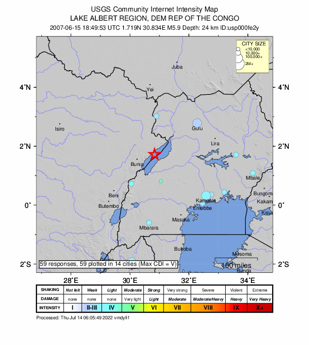 Did You Feel It? map: shaking reported by the public