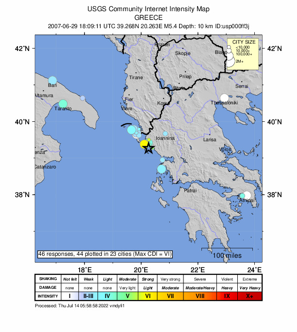 Did You Feel It? map: shaking reported by the public