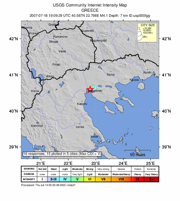 Did You Feel It? map: shaking reported by the public