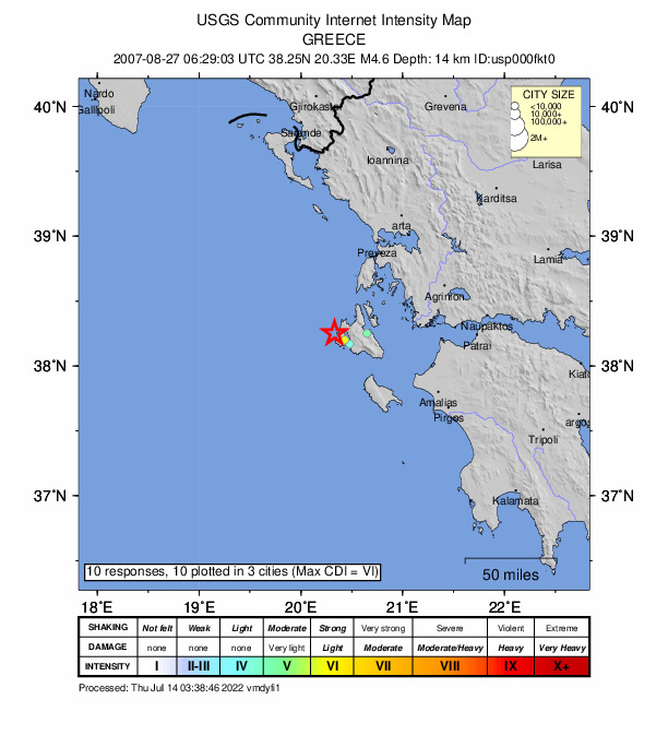 Did You Feel It? map: shaking reported by the public