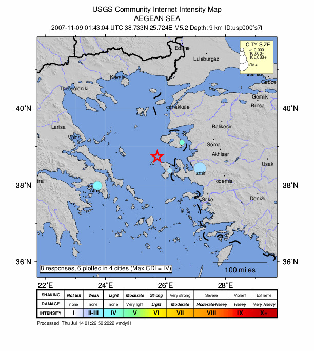 Did You Feel It? map: shaking reported by the public