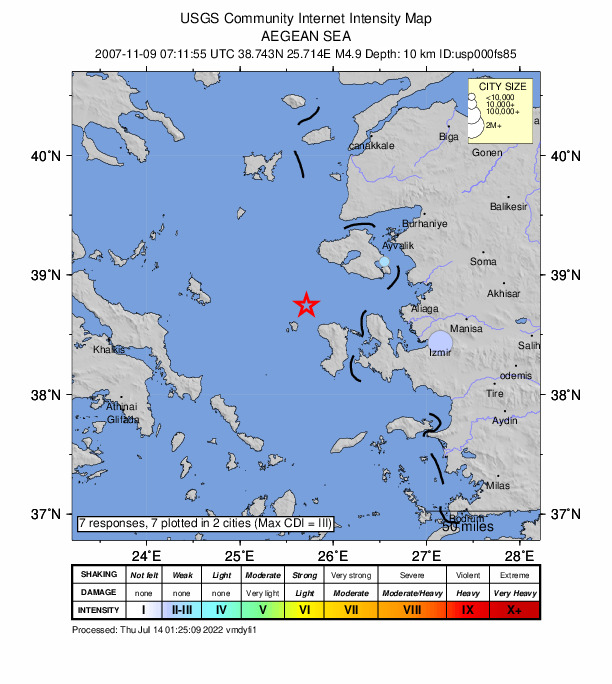 Did You Feel It? map: shaking reported by the public