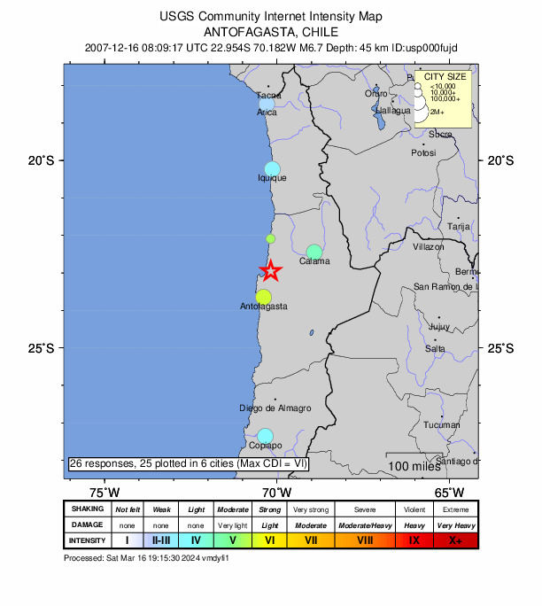 Did You Feel It? map: shaking reported by the public