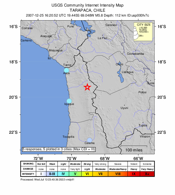 Did You Feel It? map: shaking reported by the public