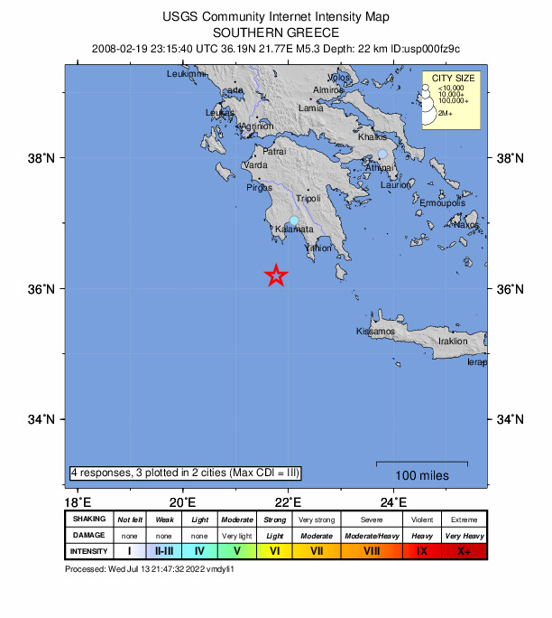 Did You Feel It? map: shaking reported by the public
