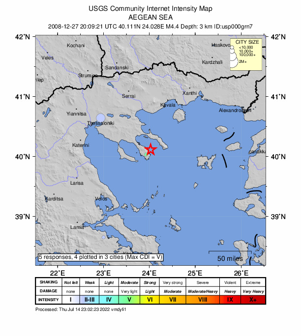 Did You Feel It? map: shaking reported by the public