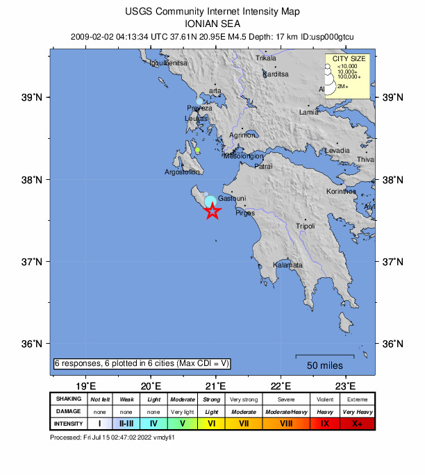 Did You Feel It? map: shaking reported by the public