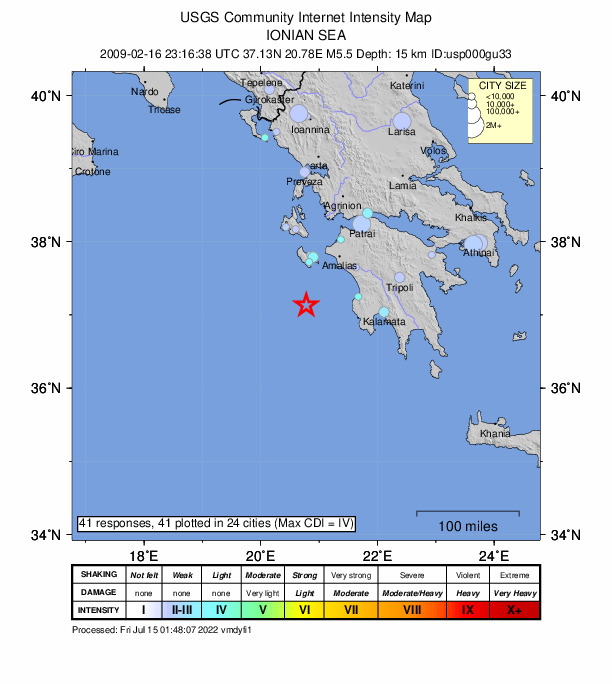 Did You Feel It? map: shaking reported by the public