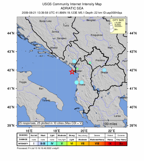 Did You Feel It? map: shaking reported by the public