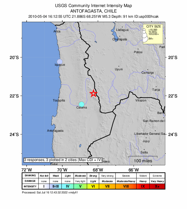 Did You Feel It? map: shaking reported by the public