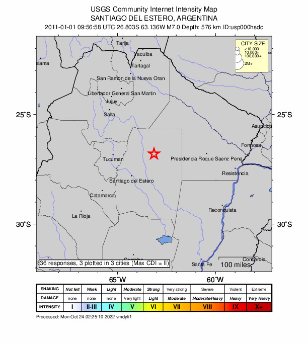 Did You Feel It? map: shaking reported by the public