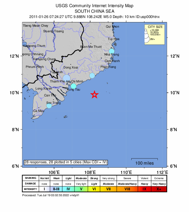 Did You Feel It? map: shaking reported by the public