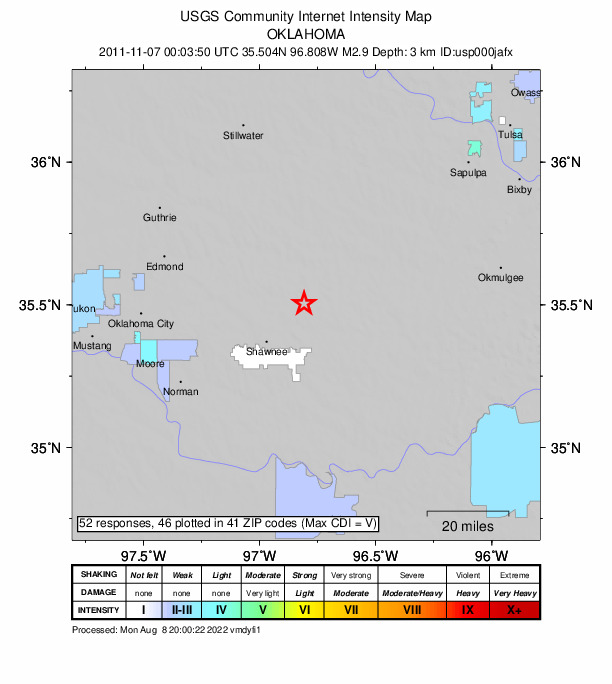 Did You Feel It? map: shaking reported by the public