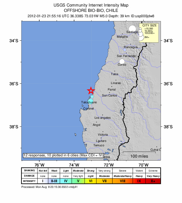 Did You Feel It? map: shaking reported by the public