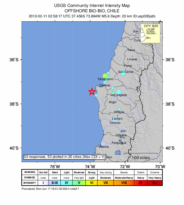Did You Feel It? map: shaking reported by the public