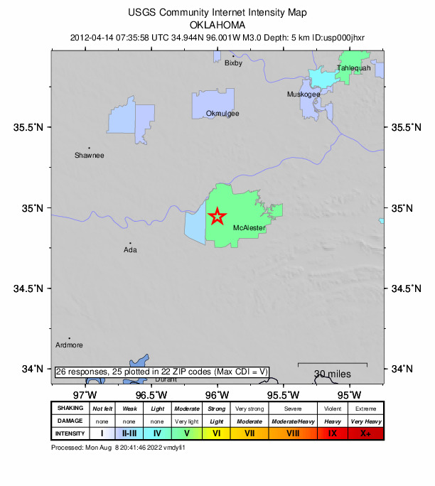 Did You Feel It? map: shaking reported by the public
