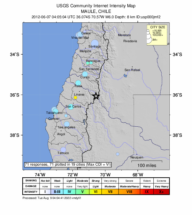 Did You Feel It? map: shaking reported by the public