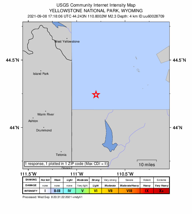 Did You Feel It? map: shaking reported by the public