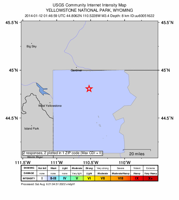 Did You Feel It? map: shaking reported by the public