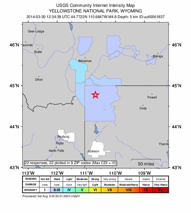 Did You Feel It? map: shaking reported by the public