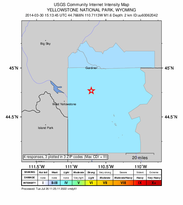 Did You Feel It? map: shaking reported by the public