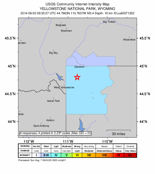 Did You Feel It? map: shaking reported by the public