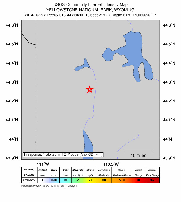 Did You Feel It? map: shaking reported by the public