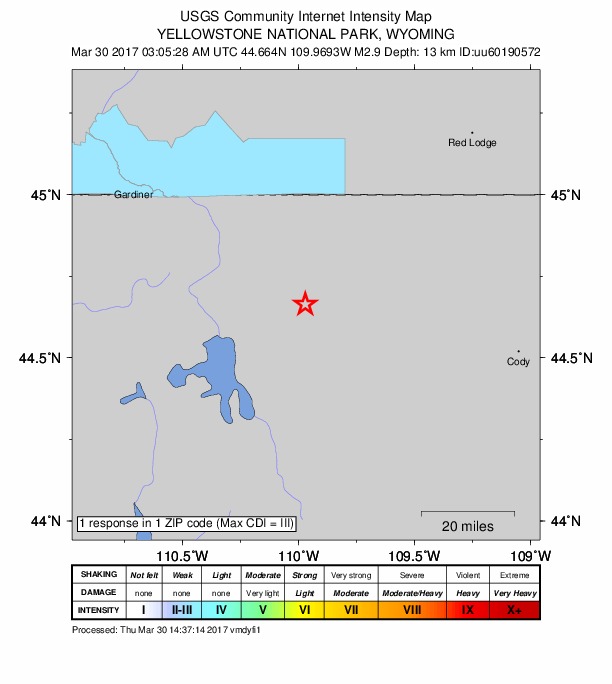 Did You Feel It? map: shaking reported by the public