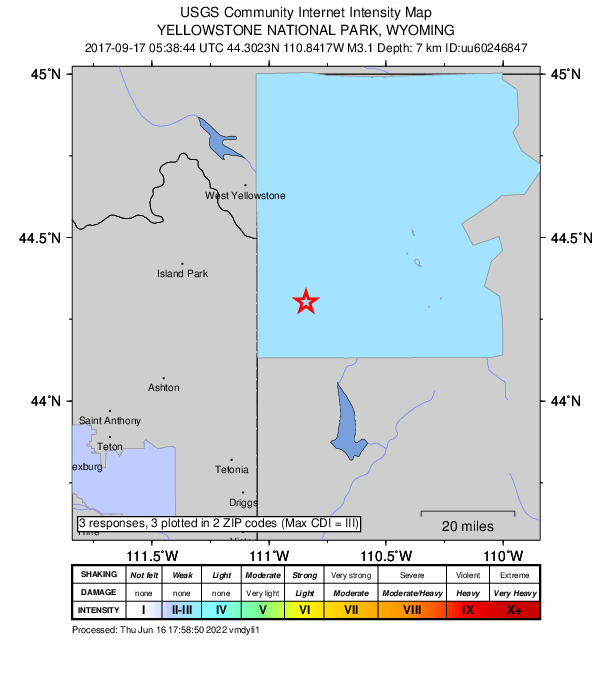 Did You Feel It? map: shaking reported by the public