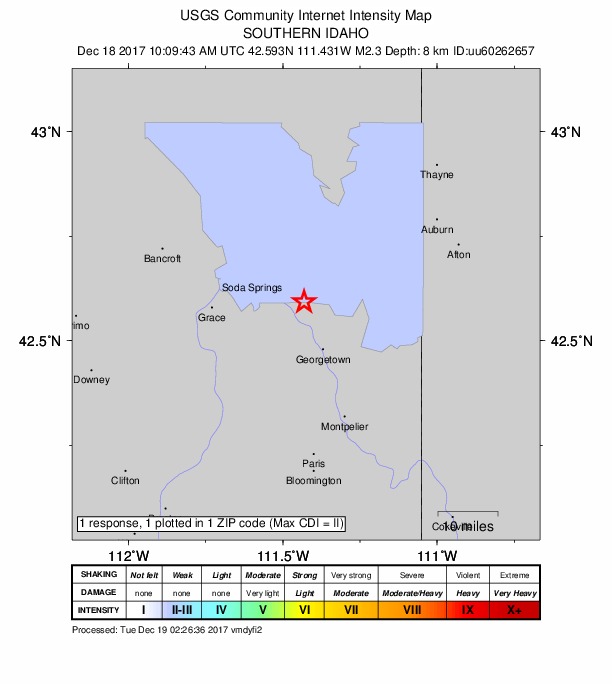 Did You Feel It? map: shaking reported by the public