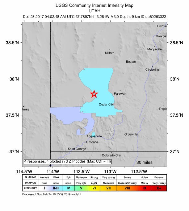 Did You Feel It? map: shaking reported by the public