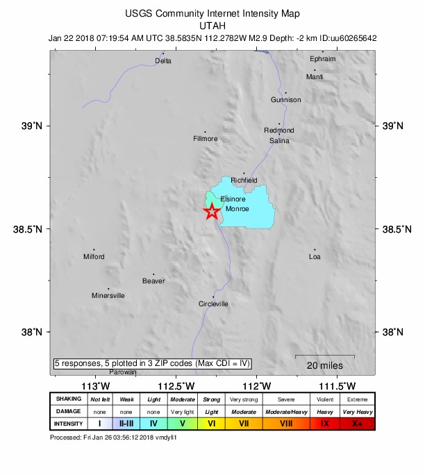 Did You Feel It? map: shaking reported by the public