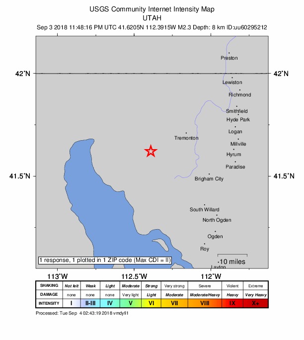 Did You Feel It? map: shaking reported by the public