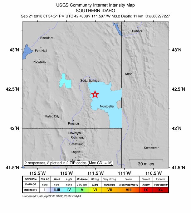 Did You Feel It? map: shaking reported by the public