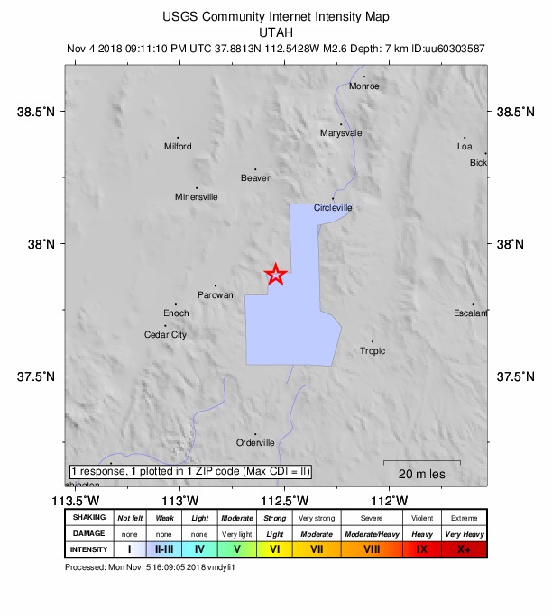 Did You Feel It? map: shaking reported by the public