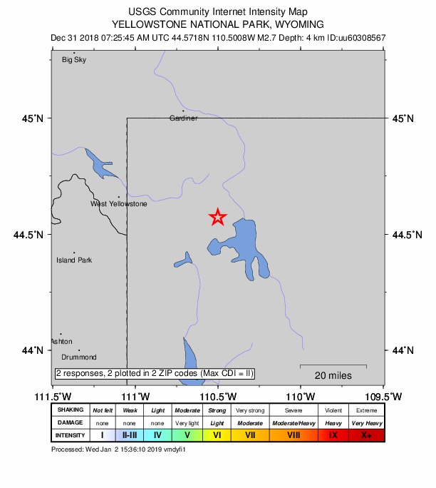 Did You Feel It? map: shaking reported by the public