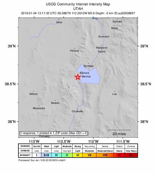 Did You Feel It? map: shaking reported by the public