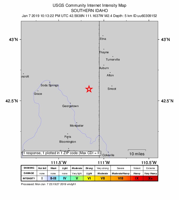 Did You Feel It? map: shaking reported by the public