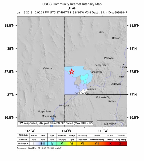 Did You Feel It? map: shaking reported by the public