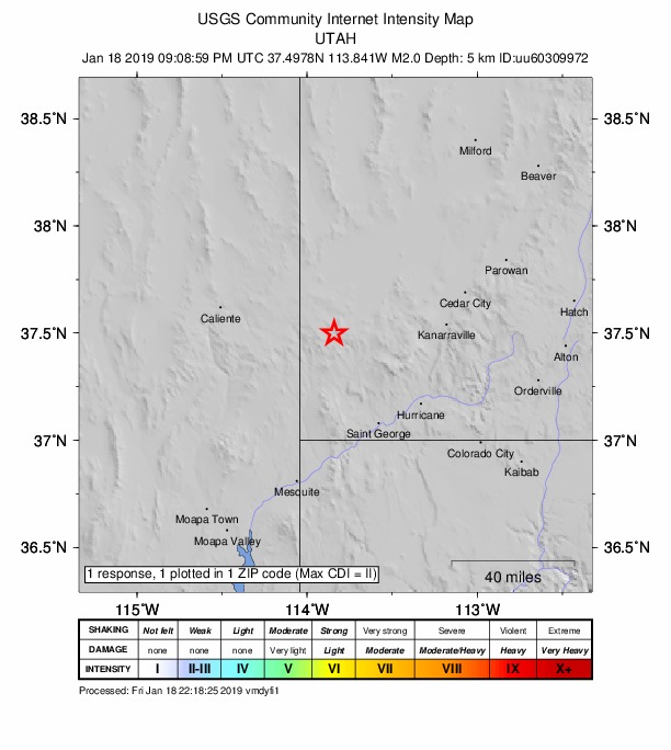 Did You Feel It? map: shaking reported by the public