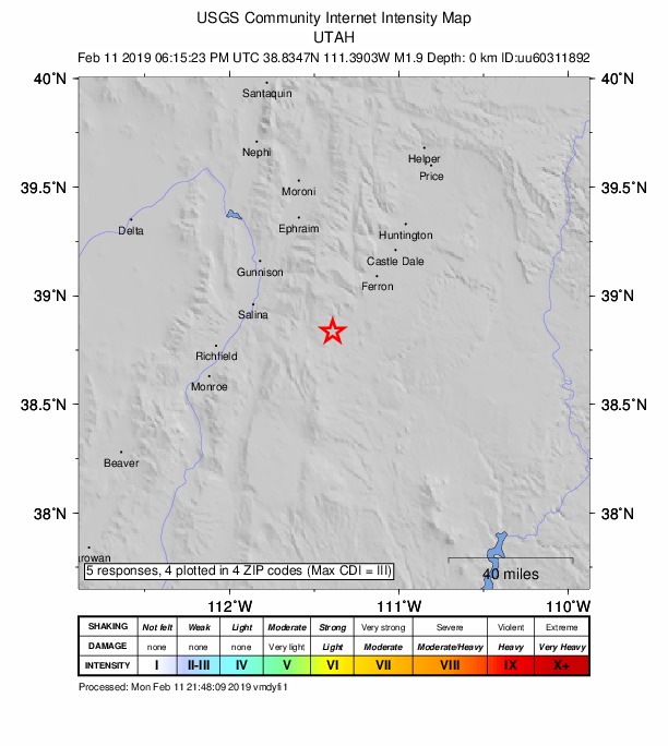 Did You Feel It? map: shaking reported by the public