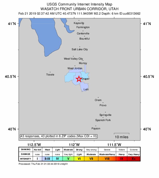 Did You Feel It? map: shaking reported by the public
