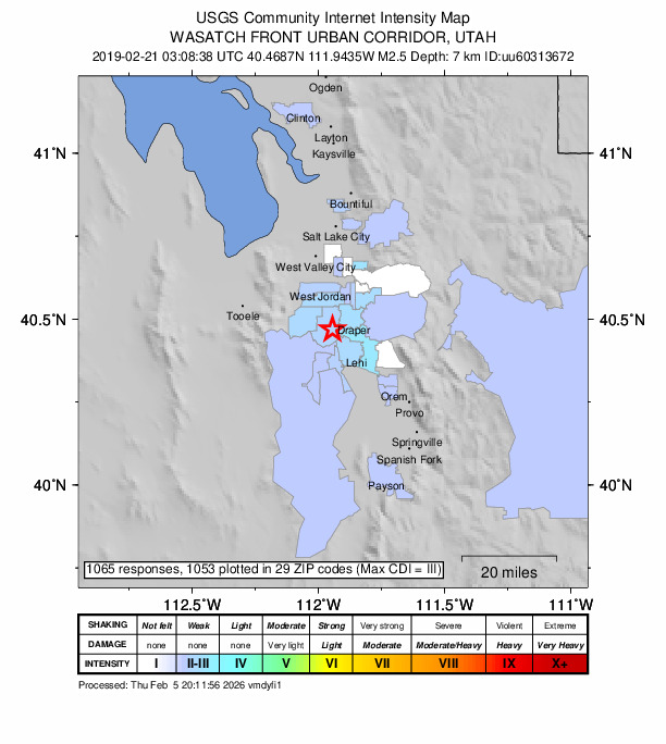 Did You Feel It? map: shaking reported by the public