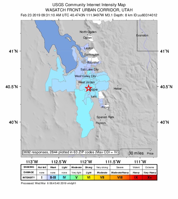 Did You Feel It? map: shaking reported by the public