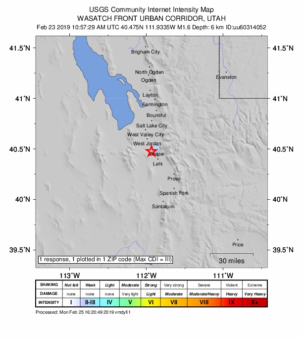 Did You Feel It? map: shaking reported by the public